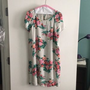 Comptoir French floral silk shift dress